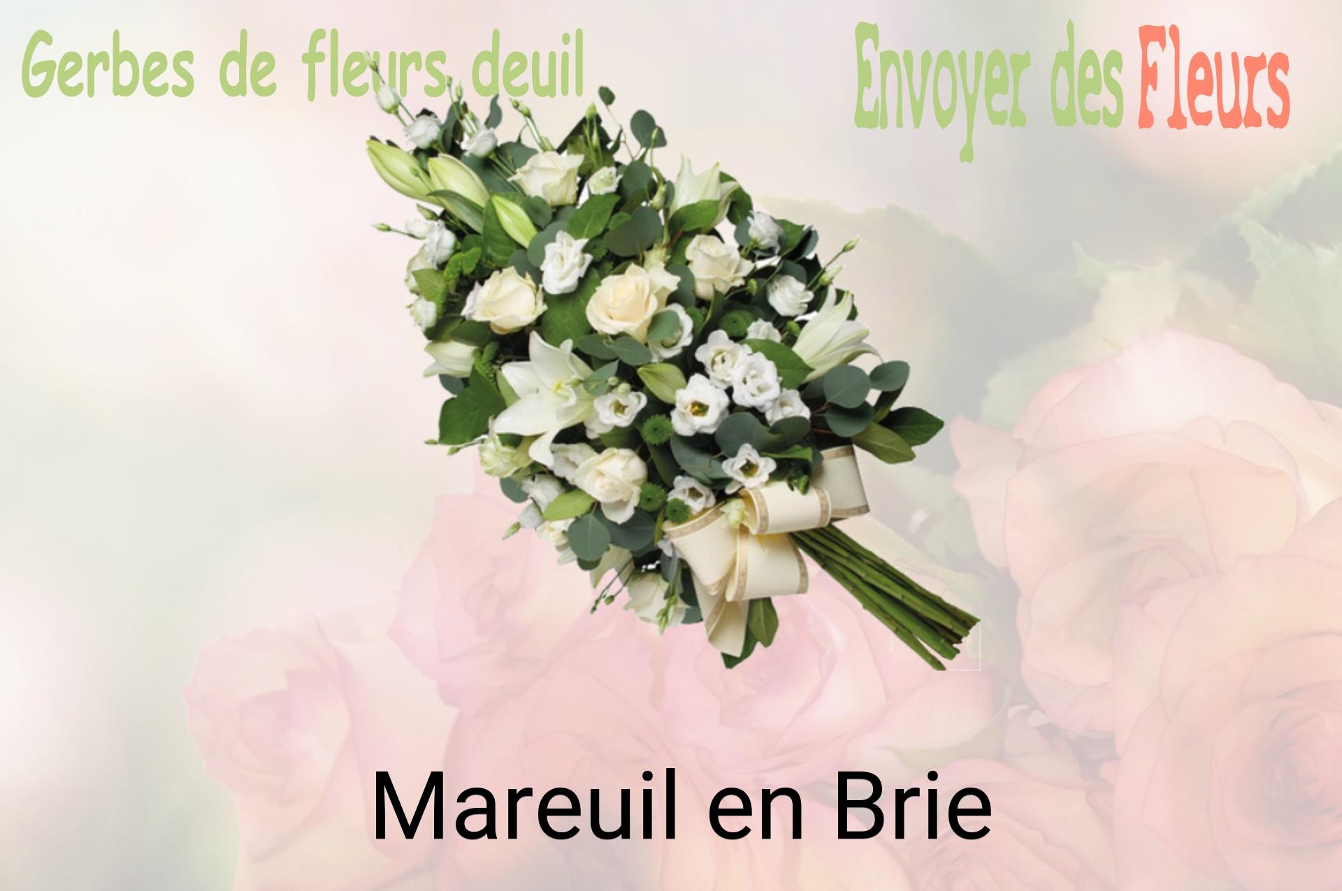 Gerbe de fleurs de deuil livrée à Mareuil-en-Brie